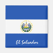 El Salvador vlag & Amerikaanse feestdag- en sportf Magneet (Voorkant)