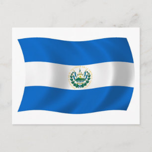El Salvador Vlag Ansichtkaart Briefkaart