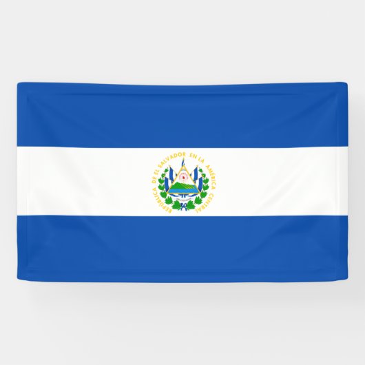 El Salvador vlag Banner (Horizontaal)