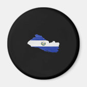 El Salvador vlag en kaart Magneet (Voorkant)