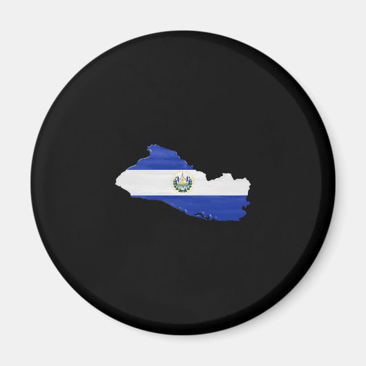 El Salvador vlag en kaart Magneet (Voorkant)