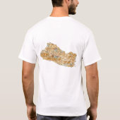 El Salvador Vlag en kaart T-shirt (Achterkant)