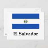 El Salvador vlag en naam Briefkaart (Voorkant / Achterkant)