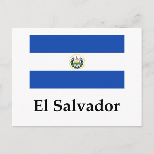 El Salvador vlag en naam Briefkaart (Voorkant)