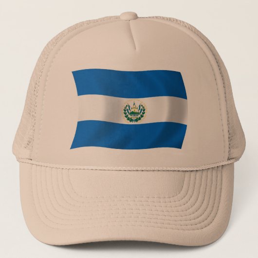 El Salvador Vlag Hoed Trucker Pet (Voorkant)