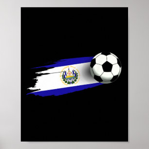 El Salvador Vlag Jersey Salvadoraans Voetbalteam S Poster