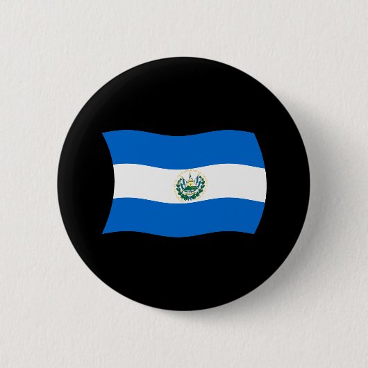 El Salvador Vlag Knop Ronde Button 5,7 Cm (Voorkant)