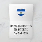 El Salvador vlag Patriotic Birthday Kaart (Binnen)