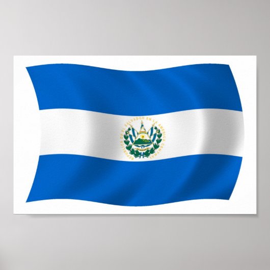 El Salvador Vlag Poster Print (Voorkant)