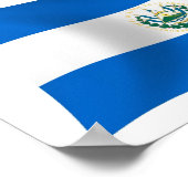 El Salvador Vlag Poster Print (Hoek)