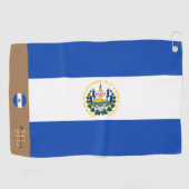 El Salvador vlag & Salvador monogrammed Golf handd Golfhanddoek (Horizontaal)