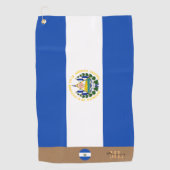 El Salvador vlag & Salvador monogrammed Golf handd Golfhanddoek (Voorkant)