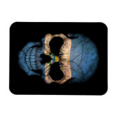 El Salvador Vlag Schedel op zwart Magneet (Horizontaal)