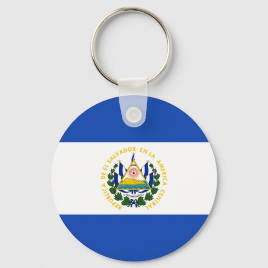 El Salvador Vlag Sleutelhanger (Voorkant)