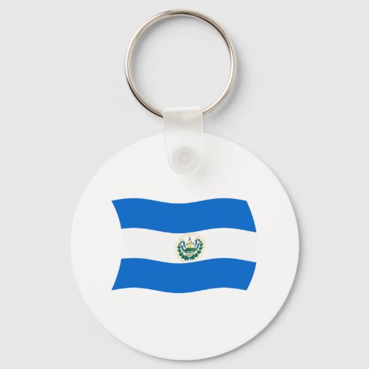 El Salvador Vlag Sleutelhanger (Voorkant)