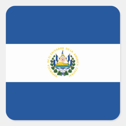 El Salvador Vlag Sticker (Voorkant)
