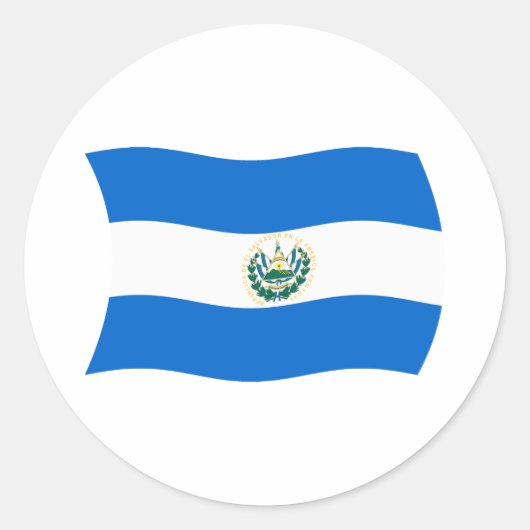 El Salvador Vlag Sticker (Voorkant)