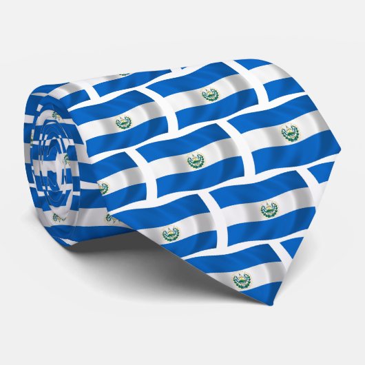 El Salvador Vlag Stropdas (Opgerold)