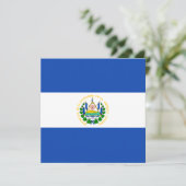 El Salvador - Vlag - Uitnodiging (Staand voorkant)