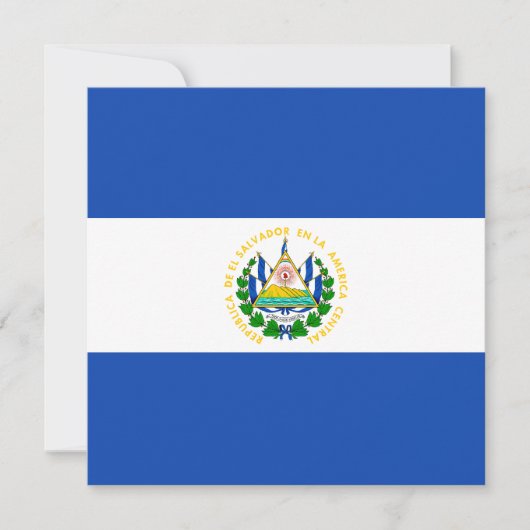 El Salvador - Vlag - Uitnodiging (Voorkant)