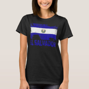 El Salvador Vlag Vintage Noodlijdende Grunge Reize T-shirt