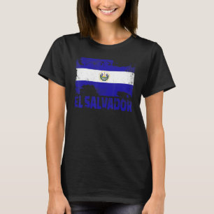 El Salvador Vlag Vintage Noodlijdende Grunge Reize T-shirt