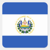 El Salvador Vlaggenplein Sticker (Voorkant)