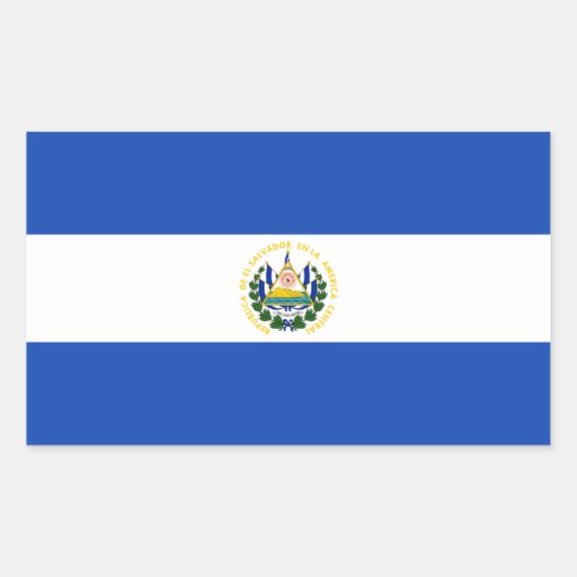 El Salvador Vlaggenrechthoek Sticker (Voorkant)