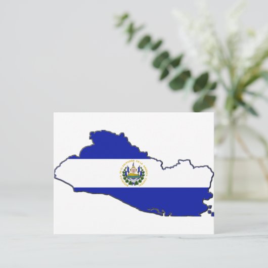 El Salvador-vlagplattegrond Briefkaart (Staand voorkant)