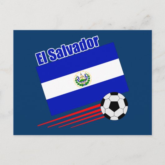 El Salvador-voetbalteam Briefkaart (Voorkant)