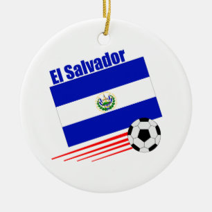 El Salvador-voetbalteam Keramisch Ornament