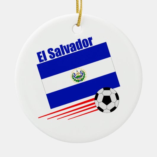 El Salvador-voetbalteam Keramisch Ornament (Voorkant)