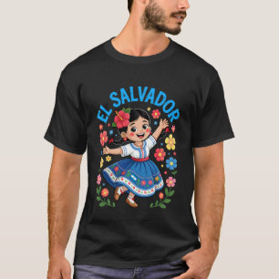 El Salvador Volkskunst Meisje Traditionele Jurk On