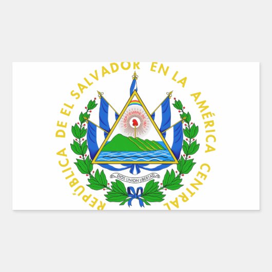 El Salvador-wapenstilstand Rechthoekige Sticker (Voorkant)