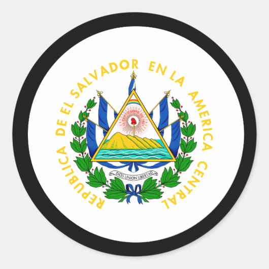El Salvador-wapenstilstand Ronde Sticker (Voorkant)