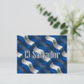 El Salvador Waving Flag Briefkaart (Staand voorkant)