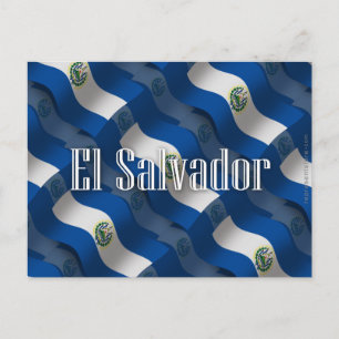 El Salvador Waving Flag Briefkaart