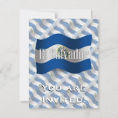 El Salvador Waving Flag Kaart (Voorkant)