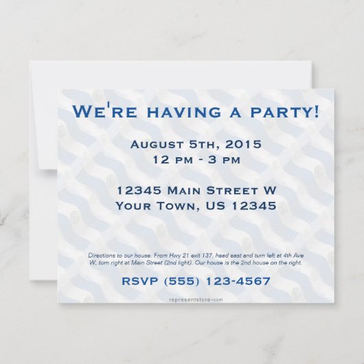 El Salvador Waving Flag Kaart (Achterkant)