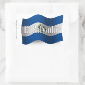 El Salvador wuivende vlag Rechthoekige Sticker (Tas)