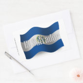 El Salvador wuivende vlag Rechthoekige Sticker (Envelop)