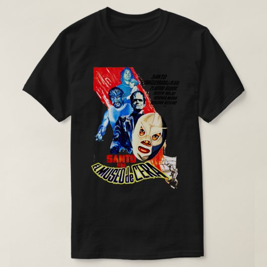 El Santo en El Museo de Cera Het wassen museum 196 T-shirt (Design voorkant)
