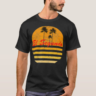 El Segundo CA  Retro 70s Throwback Surf T-shirt