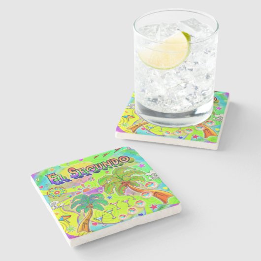 El Segundo Mind Focus Coaster Stenen Onderzetter (Zijkant)