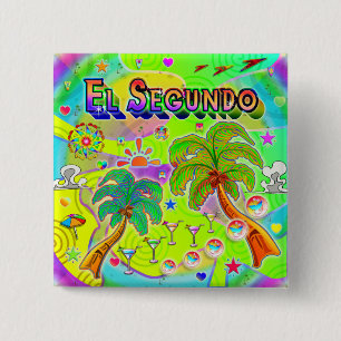 El Segundo Mind Focus Knop Vierkante Button 5,1 Cm