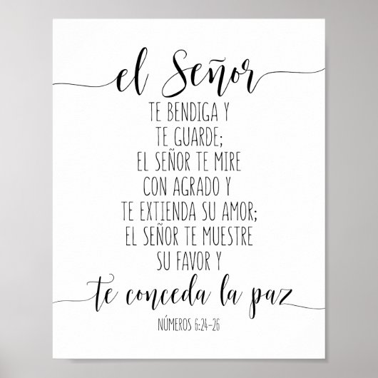 El Señor Te Bendiga Y Te Guarde Poster (Voorkant)