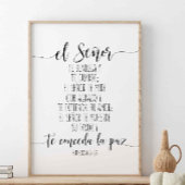 El Señor Te Bendiga Y Te Guarde Poster