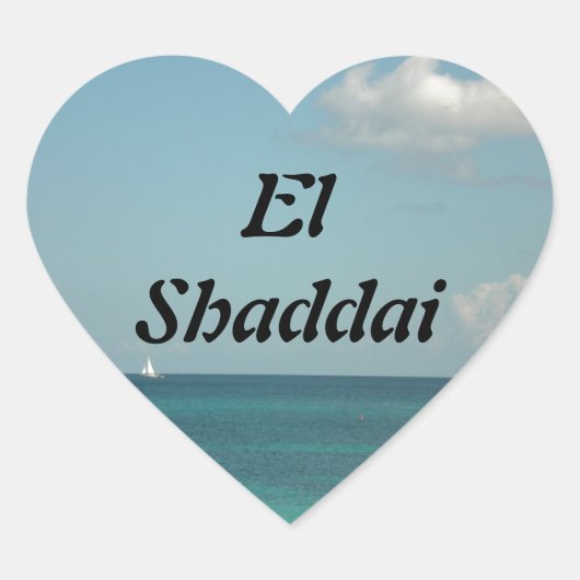 El Shaddai - Al voldoende één Hart Sticker (Voorkant)
