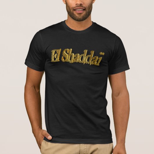 El Shaddaï Gold 3D TRANS PNG T-shirt (Voorkant)