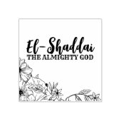 El-Shaddai Hebreeuwse Namen van God Typografie Rubberstempel (Afrduk)